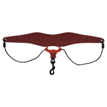 Adjustable Leather Saxophone Neck Strap with Soft Padding and Elegant Wine Red Finish for Comfort