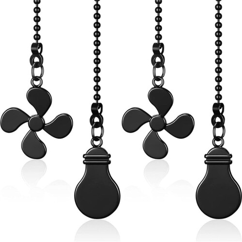 8X Ceiling Fan Pull Chain Fan Extension Chain Fan Chain Pulls Decorative 12 Inch Ceiling Fan Chain Extender Ornament C 1