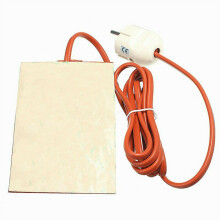 Wasserfester Autobatterie-Heizkissen 9x13cm, Orange Silikon-Faser, 210cm Kabel