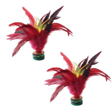 4pcs 20cm Feather Jianzi Colorful Feathers Shuttlecock Portable Foot Kick Handwheel Shuttlecock Fitness Entertainment
