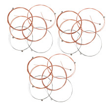 3 Sets Acoustic Guitar Strings Stainless Steel with Bright Balanced Tone and Accurate Tuning
