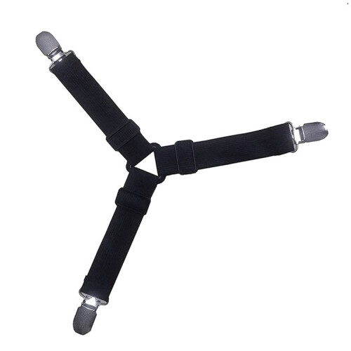 8X Adjustable Straps Clip for Bed Sheets Mattress Covers Sofa Cushion Elastic Band Belt Triangle
