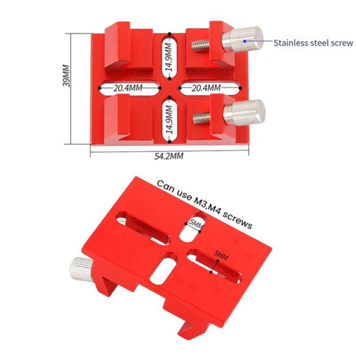 2X Multi-Function Finderscope Dovetail with Locking Screw Guide Scope Adapter Bracket for Astronomical Telescope,Red 2