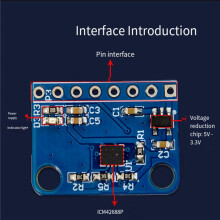 5X ICM42688 Six-Axis Attitude Sensor Module,Supports IIC and SPI Drivers, Fast Serial Port Return Rate