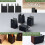 Elevadores de Cama,Blocos Elevação de Mesa Ajustáveis 4 Polegadas com Braçadeira de Parafuso 8 Unidades Elevadores de Cadeira para Serviço Pesado 8