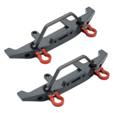 2X Pare-Chocs Avant En Métal pour WPL C14 C24 C24-1 1/16 Voiture Télécommande 4X4 Camion et Chenille Pièces de Mise à Niveau Accessoires, Titane