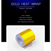 2X Reflect A Gold Thermal Tape Air Intake Heat Insulation Shield Wrap Reflective Heat Barrier Self Adhesive Engine