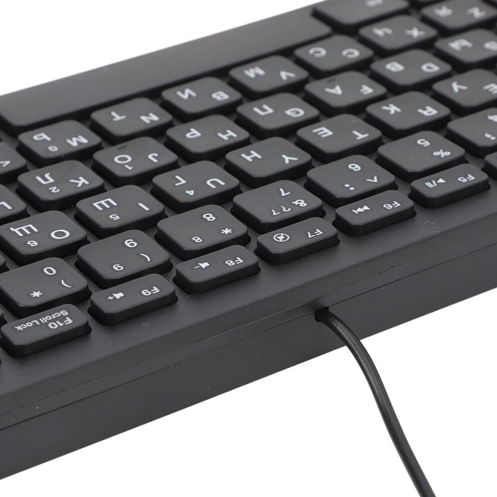 Russian Keyboard Usb Wired 78 Keys Compact Ergonomic Layout Ultra Slim Splash Resistant For Pc 9092120037708