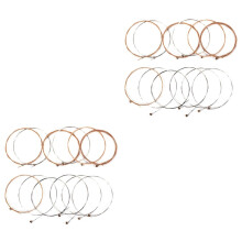 24pcs Stainless Steel Guitar Strings Set for Electric and Acoustic, Bright Tone and Smooth Play