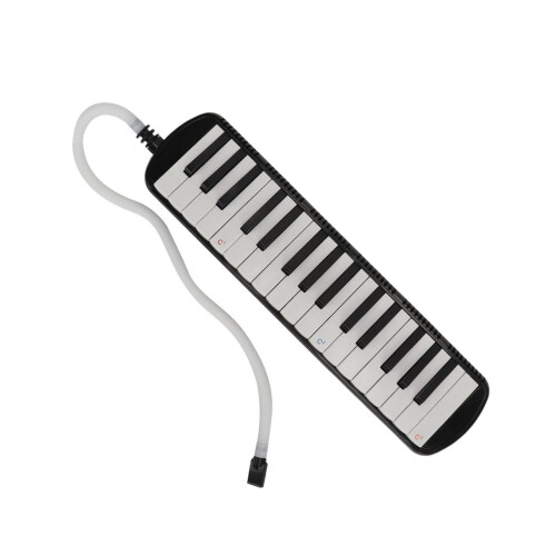 32 Key Melodica with Clear Tone Performance for Beginners Students Black ABS Keyboard