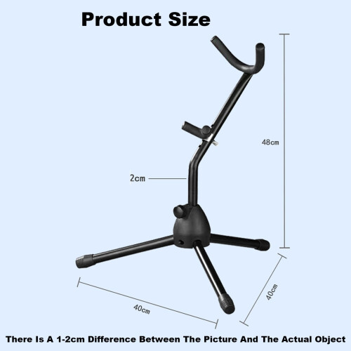 Adjustable Height Foldable Saxophone Stand for Alto and Tenor, Quick Setup Holder 1