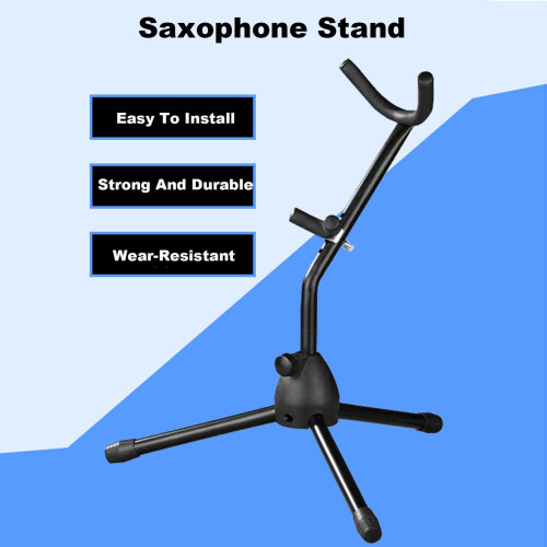 Adjustable Height Foldable Saxophone Stand for Alto and Tenor, Quick Setup Holder 2