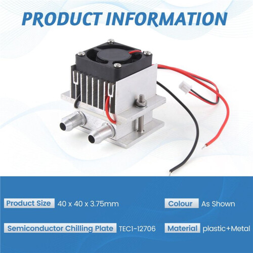 2X TEC1-12706 Thermoelectric Peltier Module Water Cooling System 60W Small-Scale DIY Kit 2