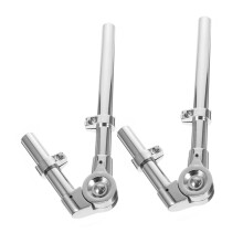 Pair of Metal Tom Drum Mounting Brackets Silver Drum Hardware with Secure Support