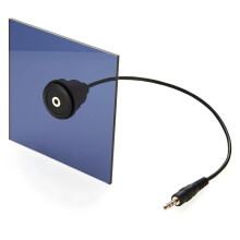 2X Cavo di Prolunga Jack Audio AUX da 3,5 mm Maschio A 3,5 mm Femmina per Montaggio A Filo su Pannello Rotondo per Auto e Camion