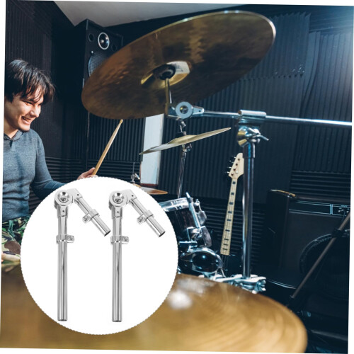 Pair of Metal Tom Drum Mounting Brackets Silver Drum Hardware with Secure Support 2