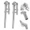Pair of Metal Tom Drum Mounting Brackets Silver Drum Hardware with Secure Support 4