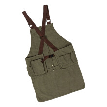Heavy Type Cotton Linen Camping Vest Fishing Hiking-1Army green