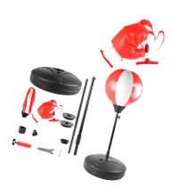 Synthetic Leather Punching Ball Stand With metal-black red