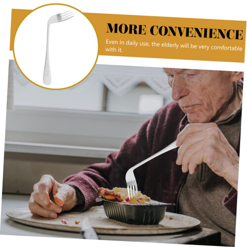 Adaptive Eating Utensil Arthritis Fork with Ergonomic Angled Design for Elderly Independent Feeding 1