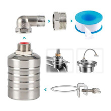 Vlotterklep, 1/2 Inch Tot 3/4 Inch Watervlotterklep, 304 Roestvrij Staal Volautomatische Vlotterklep voor Waterniveauregeling
