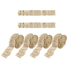 6 Rollos de Bordes de Tablón de Anuncios con Volantes, Adornos de Tablón de Anuncios de Arpillera, Adornos Decorativos de Borde de Arpillera con