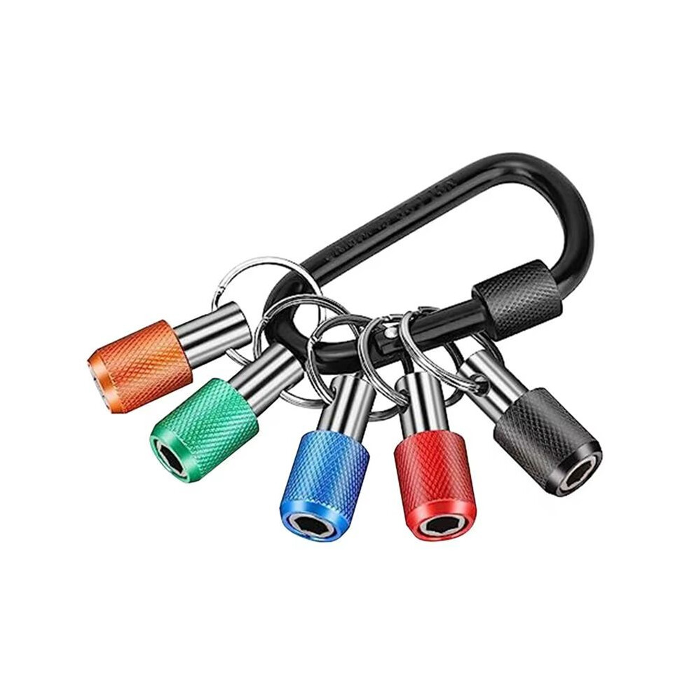 1/4 Inch Hex Bit Holder Drill Bit Keychain Quick Release Screwdriver Hex Shank Tool Keychain For Carabiner Drill Bit 6031396571182