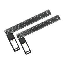 2pcs Woodworking Square Ruler for Precise Measuring,Square Ruler for 45/90 Degree Multifunctional Gauge Angle Ruler