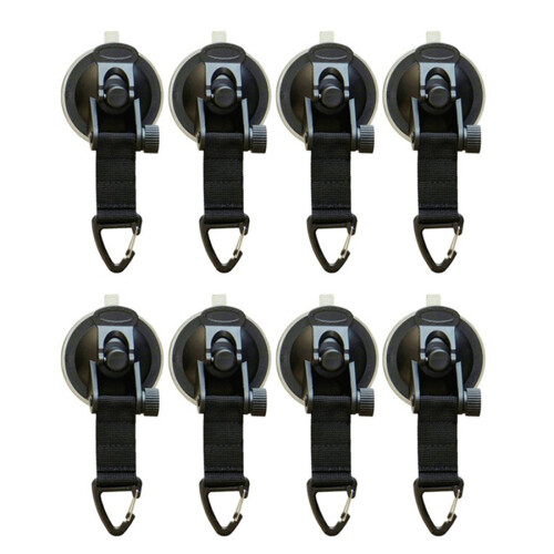 8Pcs Suction Cup Anchor Securing Hook Tie Down,Camping Tarp As Car Side Awning, Pool Tarps Tents Securing Hook Universal 1