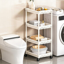 Rolling Plastic Storage Rack Multi-Layer Durable