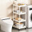 Rolling Plastic Storage Rack Multi-Layer Durable 1