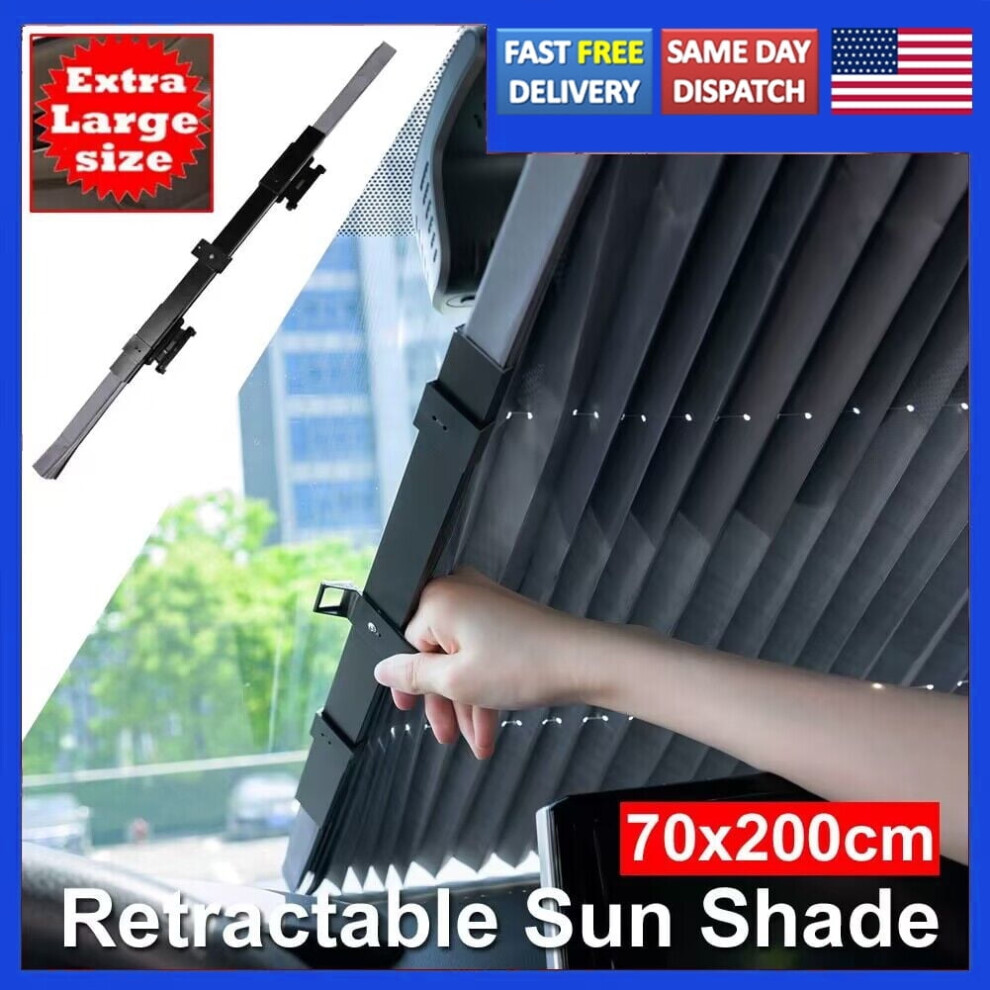Retractable Car Windscreen Sun Shade Window Sunshade Uv Heat Reflective Visor Umbrella Cover 9365509014073