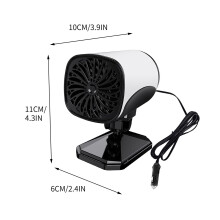 2-in-1 Portable Car Heater & Defroster, 24V Cigarette Lighter Plug, Windscreen Defogger—Compatible with Most Vehicles