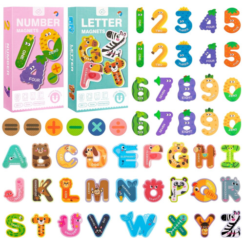 Magnetic Letters and Numbers Set 52 Pieces