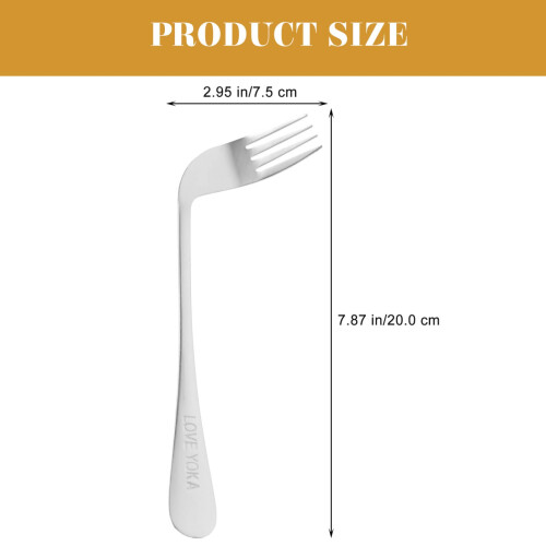 Adaptive Eating Utensils Curved Fork for Elderly with Ergonomic NonSlip Handle and Balanced Design 2