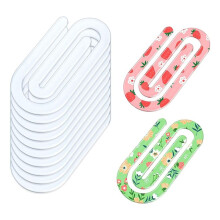 10 Pack Sublimation Blanks Acrylic Paper Clips, 4 Inch X 2 Inch Jumbo Paper Clips Clear for Heat Transfer DIY Design