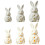 Delicate White Bunnies Statue-large size With electronic ligh 2