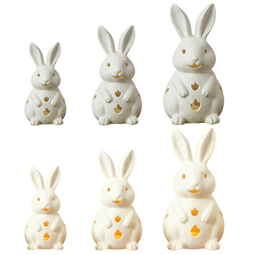 Easter Spring Bunnies Statue Hollow-m size With electronic ligh 1