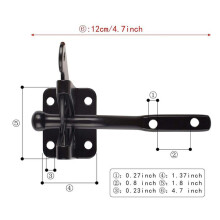 5X Loquet de Porte Autobloquant pour Clôture en Bois Robuste, Câble à Ressort en Acier, Quincaillerie de Porte, Serrure de Porte pour Jardin