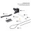 5X Self Locking Gate  for Wooden Fence Heavy Duty, Steel Spring Cable Pull String Gate Hardware Gate Lock 8