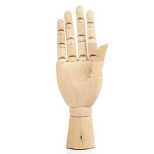 Wooden Hand Model Hand Figurines Rotatable Joint Drawing Sketch Mannequin Miniatures Desktop Room Decoration 7 Inch