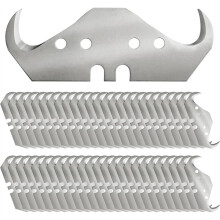 50PCS Utility Hook Blades,Safety Horn Knife Blade for Wallpaper, Cutting Carpets, Roofing, Industry Materials
