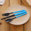 (Blue) Kids Travel Dinnerware Set - Fork, Chopsticks 3