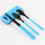 (Blue) Kids Travel Dinnerware Set - Fork, Chopsticks 4