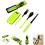 (Green) Kids Travel Dinnerware Set - Fork, Chopsticks 8