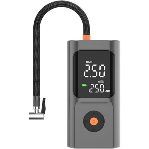 Bärbar Däckpump med Kompressor, Luftpump för Bildäck med Digital Tryckmätare, Cykeldäckspump 1