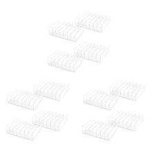 12 Pcs Clear Acrylic CD Holder with Tackable CD DVD Display Rack CD Storage Rack Organizer Stand CD Tray Holds