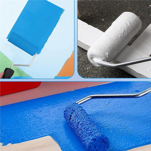 Paint Tray Set Includes 4in  Rollers Disposable Pan Liners Small Paint Tray Ergonomic Handle Ideal Kit 2