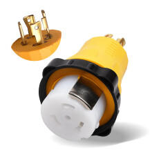 RV Generator Adapter NEMA L1430P to SS250R Twist Lock, 125/250V 30A 4 Prong