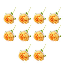 Handgemaakte Gebreide Rozen Kunstbloemen, Gebreide Gehaakte Boeketdecoratie, Tafeldecoratie Vakantiecadeau D